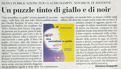 3 Dicembre 2011: Corriere di Novara.