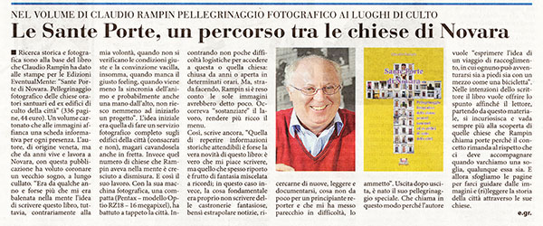 16 Aprile 2016: Corriere di Novara.