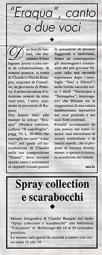 17 Settembre 2001: Corriere di Novara.