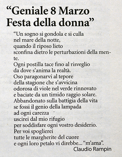 12 Marzo 2011: Corriere di Novara.